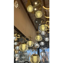 Deniz Işık Evi Modern Sarkıt 7 Sarkıtlı Gold LED  Avize