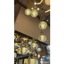 Deniz Işık Evi Modern Sarkıt 7 Sarkıtlı Gold LED  Avize