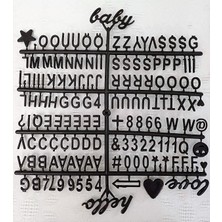 Fikir Store Fikirstore Ahşap Çerçeveli Mesaj Panosu ve 148 Türkçe Karakterli Harf Seti LETTERBOARD(25X25 Cm)