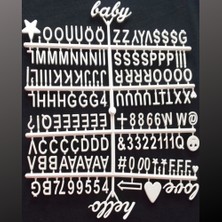 Fikir Store Fikirstore Ahşap Çerçeveli Mesaj Panosu ve 148 Türkçe Karakterli Harf Seti LETTERBOARD(25X25 Cm)