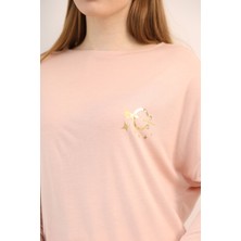 Fibula Moda Bayan Yarım Kol Bluz