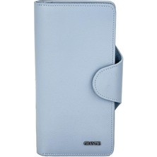 Grande Hakiki Deri Unısex Cüzdan Buz Mavi 2644