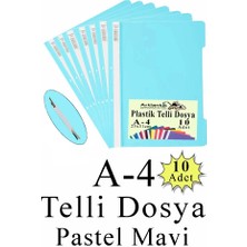 Artlantis Telli Dosya Plastik A4 10 Lu 1 Paket Poşet Dosyalara Uyumlu Ekonomik  Şeffaf Kapak Telli Dosya Okul Büro Ofis
