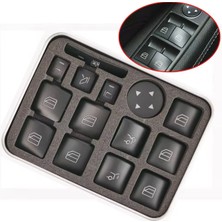 Mercedes ml Serisi Cam Düğmesi Kaplaması Siyah Tuş 2012-2014