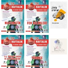 Nartest Yayınevi 8.sınıf Mat-Fen-Türkçe-Inkılap Haftalık Deneme+Zihindeneme-Nt-60