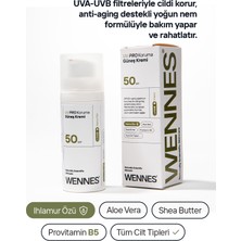 Wennes | SPF 50+ Nemlendirici Güneş Kremi | Anti-Aging Destekli, B5 + Aloe ve Ihlamur Özü – Luna8