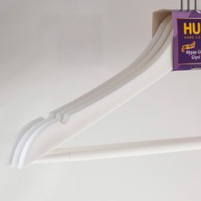 Huub Hanger Collection 6 Adet Ahşap Görünümlü Askı, Plastik Askı, Elbise Askısı, Kıyafet Askısı, Kancalı Askı