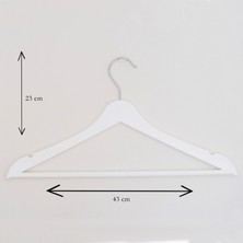 Huub Hanger Collection 6 Adet Ahşap Görünümlü Askı, Plastik Askı, Elbise Askısı, Kıyafet Askısı, Kancalı Askı