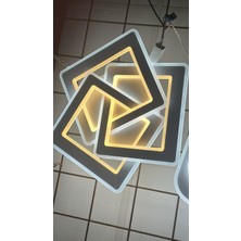 Deniz Işık Evi Geometrik Desen Üç Renk Plafonyer Avize