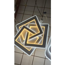 Deniz Işık Evi Geometrik Desen Üç Renk Plafonyer Avize