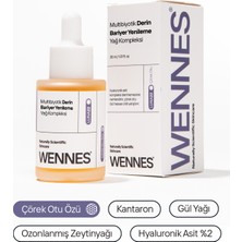 Wennes | Multibiyotik Derin Bariyer Yenileme Yağ Kompleksi Serum, Yoğun Nem + Cildi Yatıştırıcı Destek- Ozonlanmış Zeytinyağı ve Çörek Otu Özü Luna22