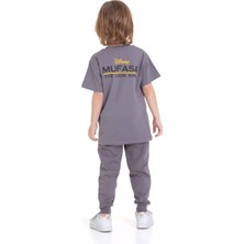 Tiny Style Kids Erkek Çocuk Lion King Baskılı Tshirt ve Eşofman Takımı 7-8 Yaş