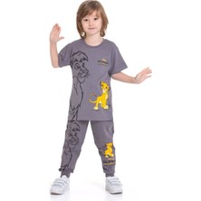 Tiny Style Kids Erkek Çocuk Lion King Baskılı Tshirt ve Eşofman Takımı 7-8 Yaş