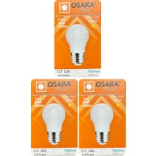 (3 adet) Osaka 7W (50W) Sarı IŞIK E27 DUYLU (Kalın Duy) LED Mini Ampul