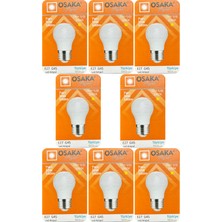 (8 adet) Osaka 7W (50W) Sarı IŞIK E27 DUYLU (Kalın Duy) LED Mini Ampul