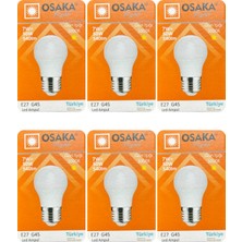 (6 adet) Osaka 7W (50W) Sarı IŞIK E27 DUYLU (Kalın Duy) LED Mini Ampul
