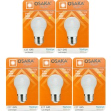 (5 adet) Osaka 7W (50W) Sarı IŞIK E27 DUYLU (Kalın Duy) LED Mini Ampul