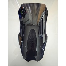 Motocam Küba Novax 200 Siperlik Ön Cam 2023-2025 Model 57CM Siyah Renkli 4mm