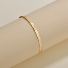 Paslanmaz Çelik Yılan Sırtı Italyan Ezme Zincir Unisex Bileklik 16+5 cm