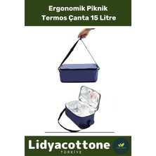 Lidyacottone Ergonomik Piknik Termos Çanta 15 Litre Isı Yalıtımlı Şık Görünüm ile Taşınabilir