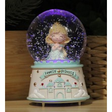 Keyfim Shop Tatlı Prenses Orta Boy Işıklı Müzikli Kar Küresi