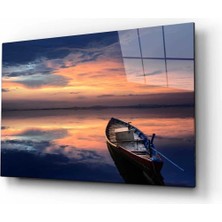 Günbatımı Manzara Cam Tablo 4mm Dayanıklı Temperli Cam