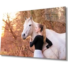 Marsilyan- At  ve Kadın Cam Tablo