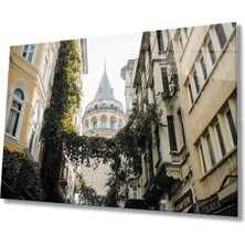 Istanbul Galata Kulesi Manzara 4mm Dayanıklı Cam Tablo Temperli Cam