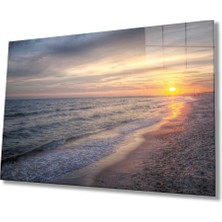Marsilyan- Denizde Gün Batımı Cam Tablo