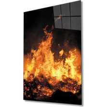 Marsilyan- Yangın  Cam Tablo