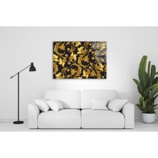 Marsilyan- Gold Desenli Cam Tablo