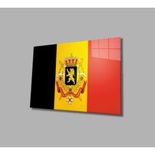 Marsilyan- Belçika Bayrağı Cam Tablo Belgium Flag