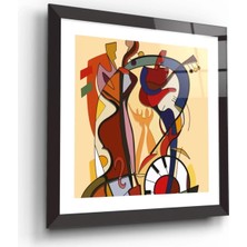 Marsilyan- Soyut Desenler Cam Tablo