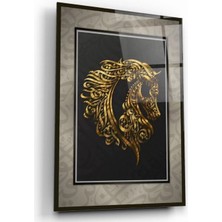 Marsilyan Hat Sanatı ile At Cam Tablo