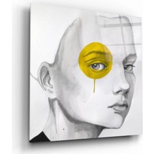 Marsilyan- Renkli Göz Portre Cam Tablo