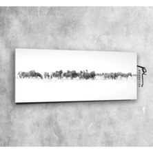 Hobyy Zebra Sürüsü Panoramik Cam Tablo