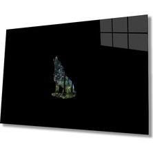 Marsilyan- Manzara Kurt Yeşil Cam Tablo