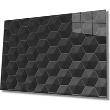 Marsilyan- Siyah Geometrik Mimari Cam Tablo