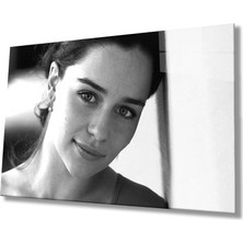 Marsilyan- Siyah Beyaz Insan Fotoğrafları Kadın Cam Tablo