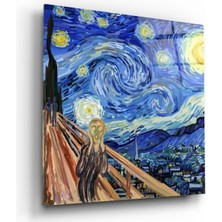 Marsilyan- Yıldızlı Gecenin Çığlığı Cam Tablo