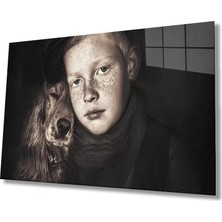 Marsilyan- Köpek ve Çocuk Cam Tablo