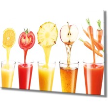 Marsilyan- Meyveler Kokteyller Cam Tablo Fruit Cocktails