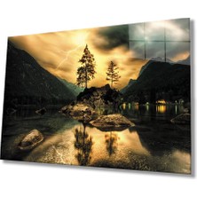 Marsilyan- Gün Batımı ve Yansıma Cam Tablo