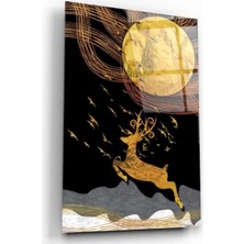 Marsilyan- Ren Geyiği Cam Tablo