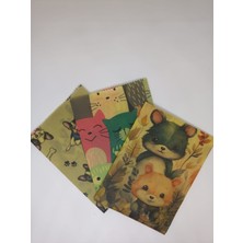Verafood Balmumu Beeswax Saklama Bezi Patili Dostlar Serisi (30*30 Bez,30*30 Bez,30*30 Bez)
