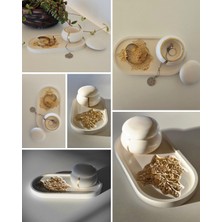 Cozyy Life Tealight Mumluk & Tepsi Seti | Özel Tasarım | Kabartmalı Desen | 3 Parça | Gold Boyama