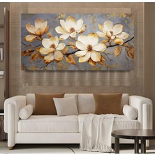 Emya Home Canlı Çiçekler Panoramik Kanvas Tablo