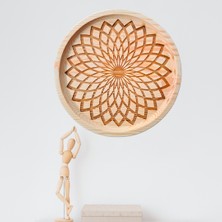 Yaşam Çiçeği Desenli Dekoratif Tabak