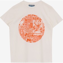 Discovery Expedition Baskılı Kırık Beyaz Erkek Çocuk T-Shirt D5SB-TST3280
