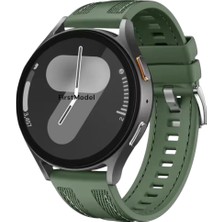 FirstModel 20 mm Unversal Premium Dikişli Silikon Kordon Haki